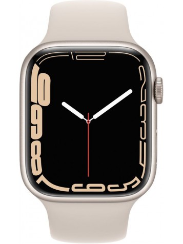 Apple Watch Series 7 GPS, 41mm, корпус из алюминия цвета «сияющая звезда», спортивный ремешок (Sport Band) цвета «сияющая звезда»
